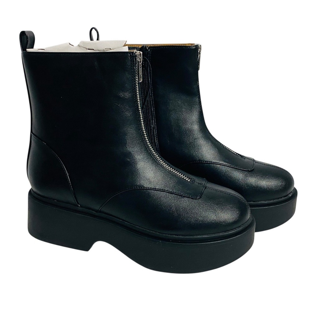 NIB Wild Fable Women's Black Honor Low Shaft Flat Platform Boots Memory Foam S8